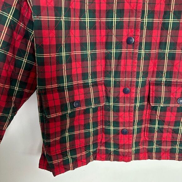 Tommy Hilfiger 1990’s Quilted Heritage Plaid Snap Button Down Corduroy Collar Ny - Picture 13 of 15